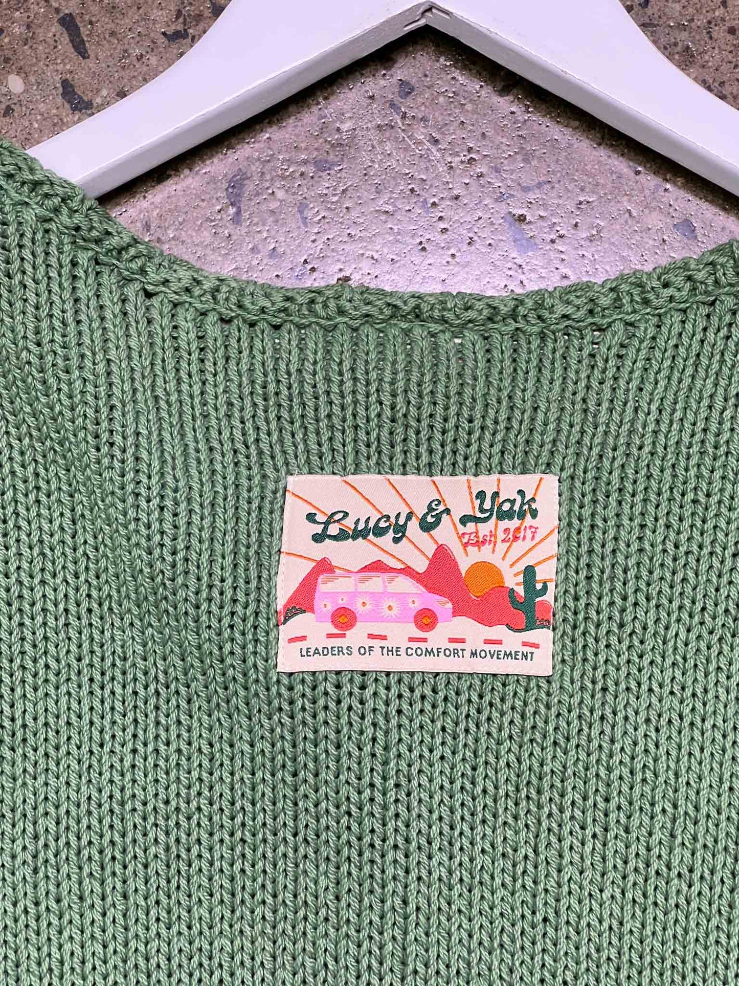 Size XL | Lucy & Yak Sage Organic Cotton Heavyweight Cardigan