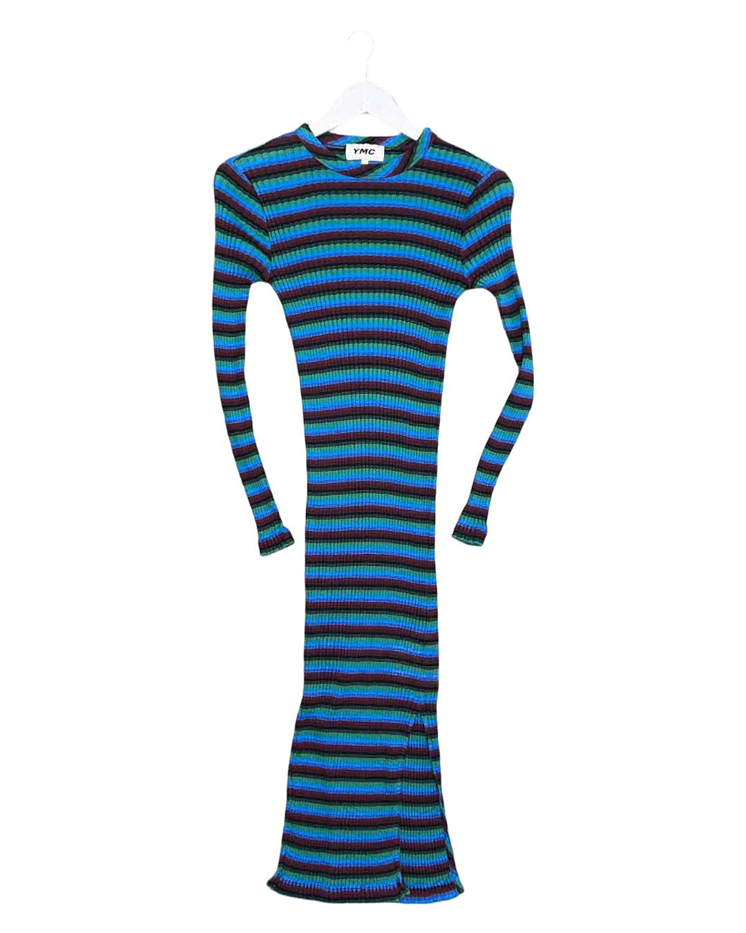 Size XS | YMC Raindrops Striped Jersey Midi Dress