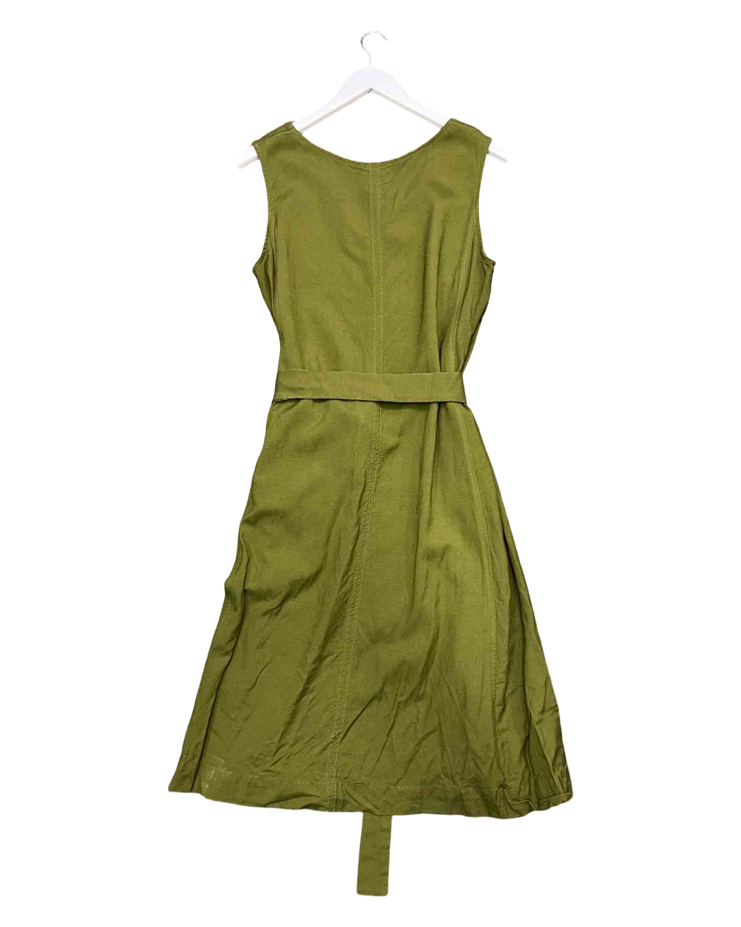 Size 10 | Obus Green Linen Shift Dress