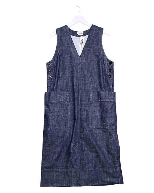Size 12 | Toast Indigo Pinafore Midi Dress