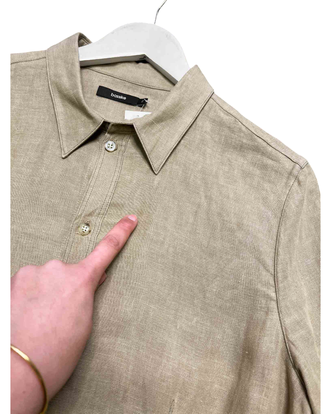 Size 2 (10) | Bassike Beige Linen Top