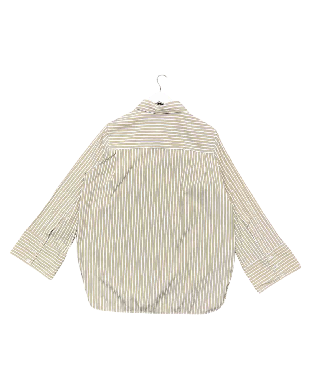 Size M/L | Blanca Beige Poplin Striped Shirt