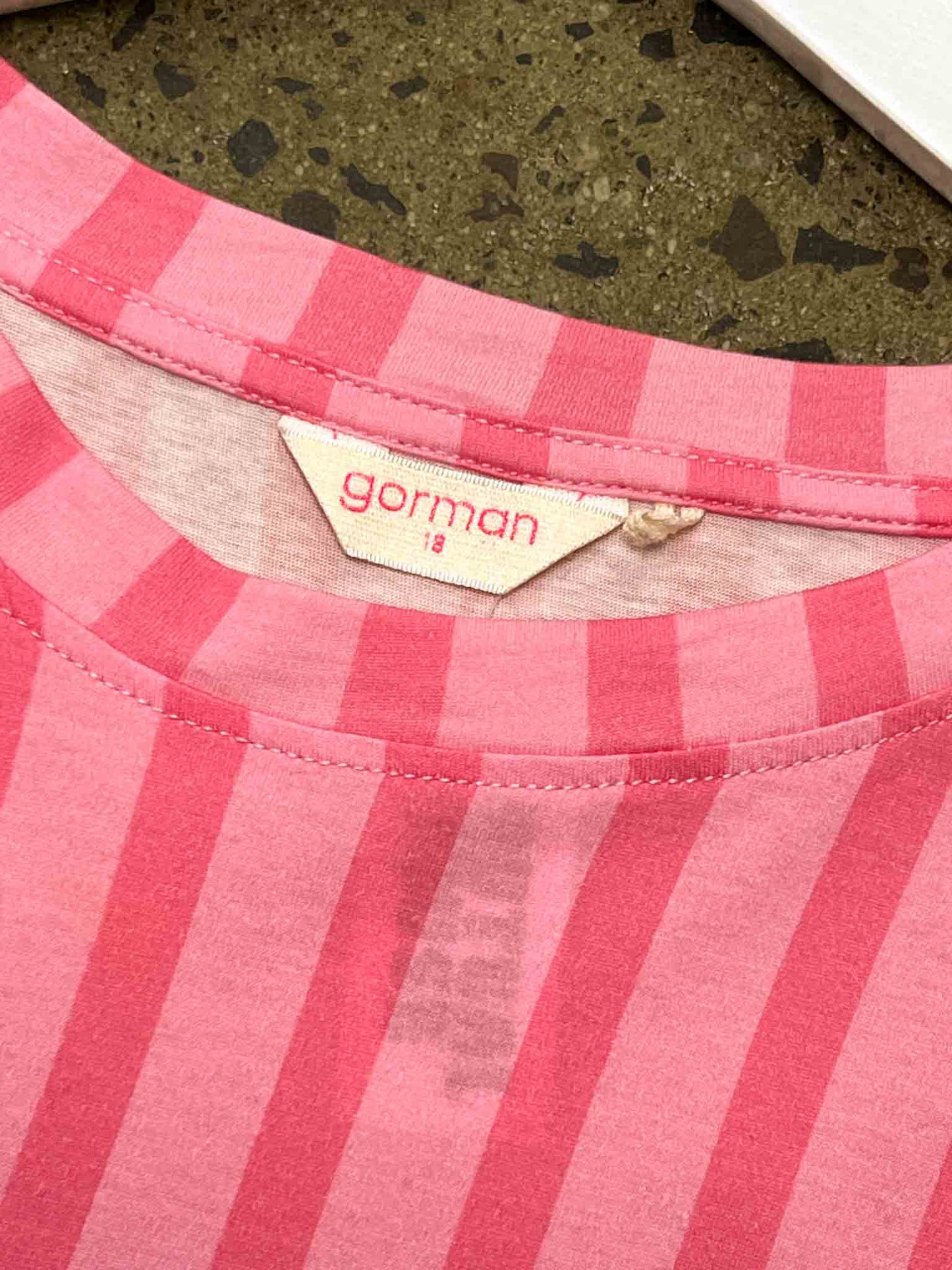 Size 18 (4XL) | Gorman Organic Cotton Holiday Stripe Relaxed T-Shirt