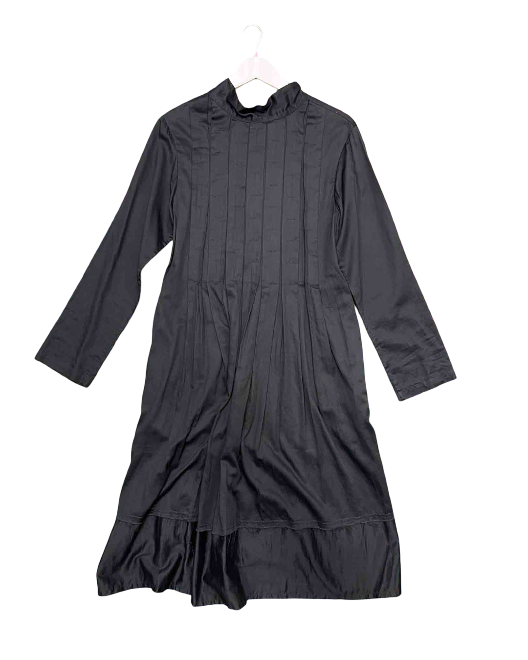 Size S | ESS Laboratory Black Cotton Pleat Dress, S