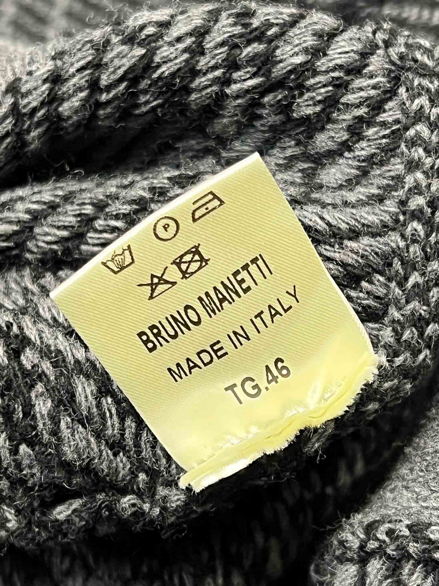 Size L | Bruno Manetti Black/Grey Cardigan