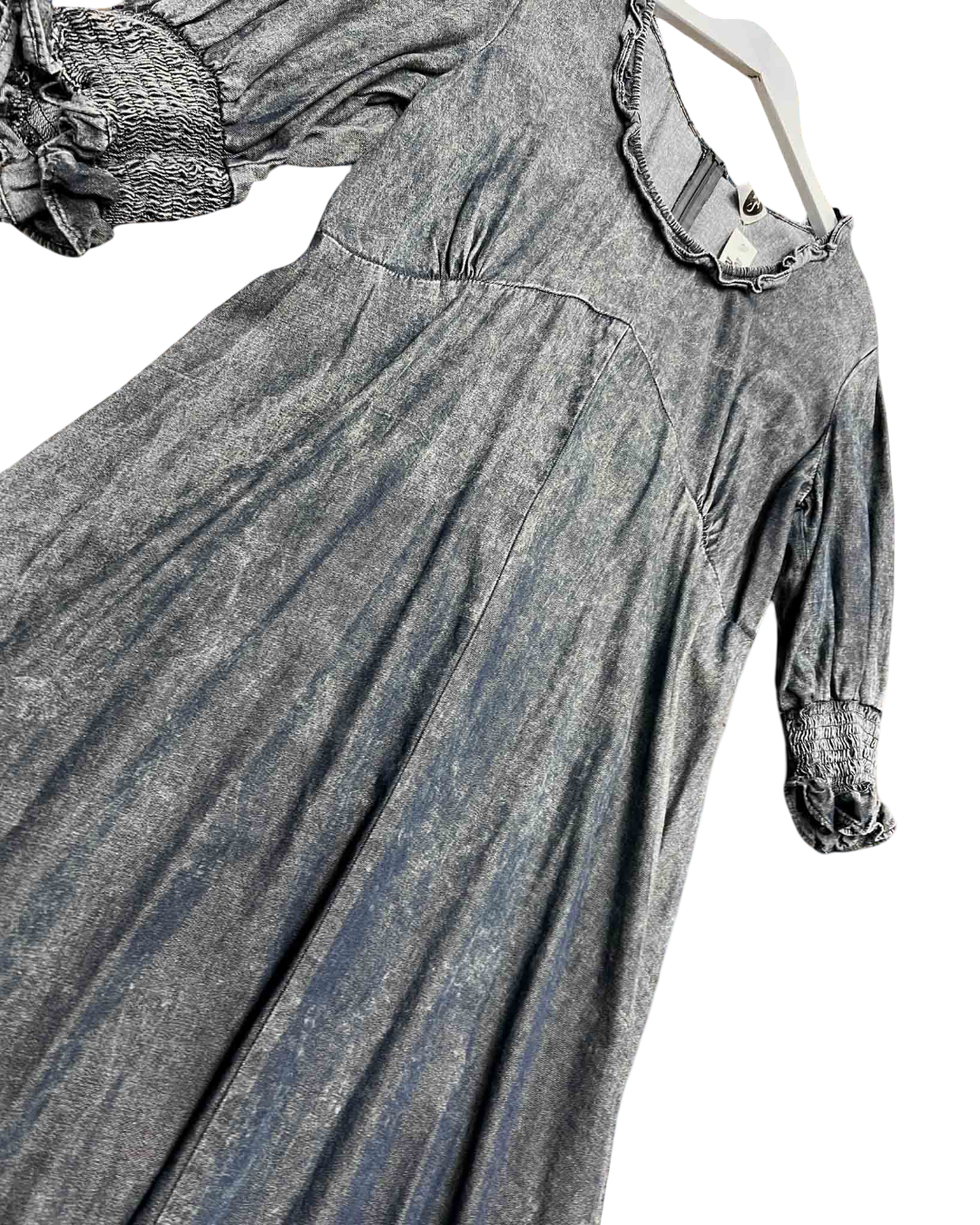 Size 18 | Studio Sol Denim Ruffle Midi Dress