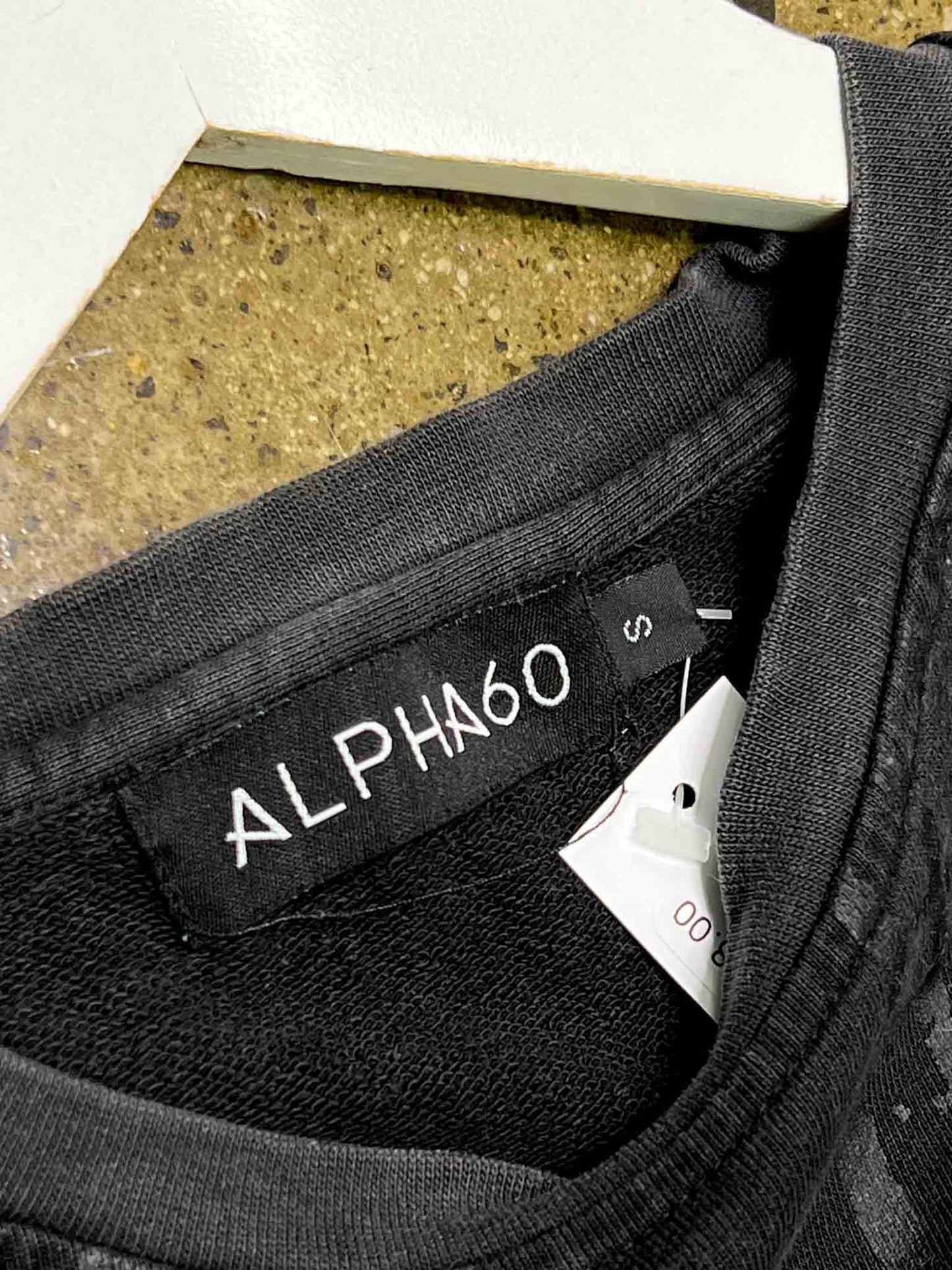 Size S | Alpha60 Black Architectural Print Jumper