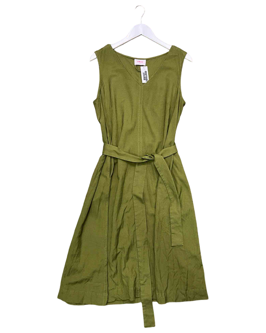 Size 10 | Obus Green Linen Shift Dress