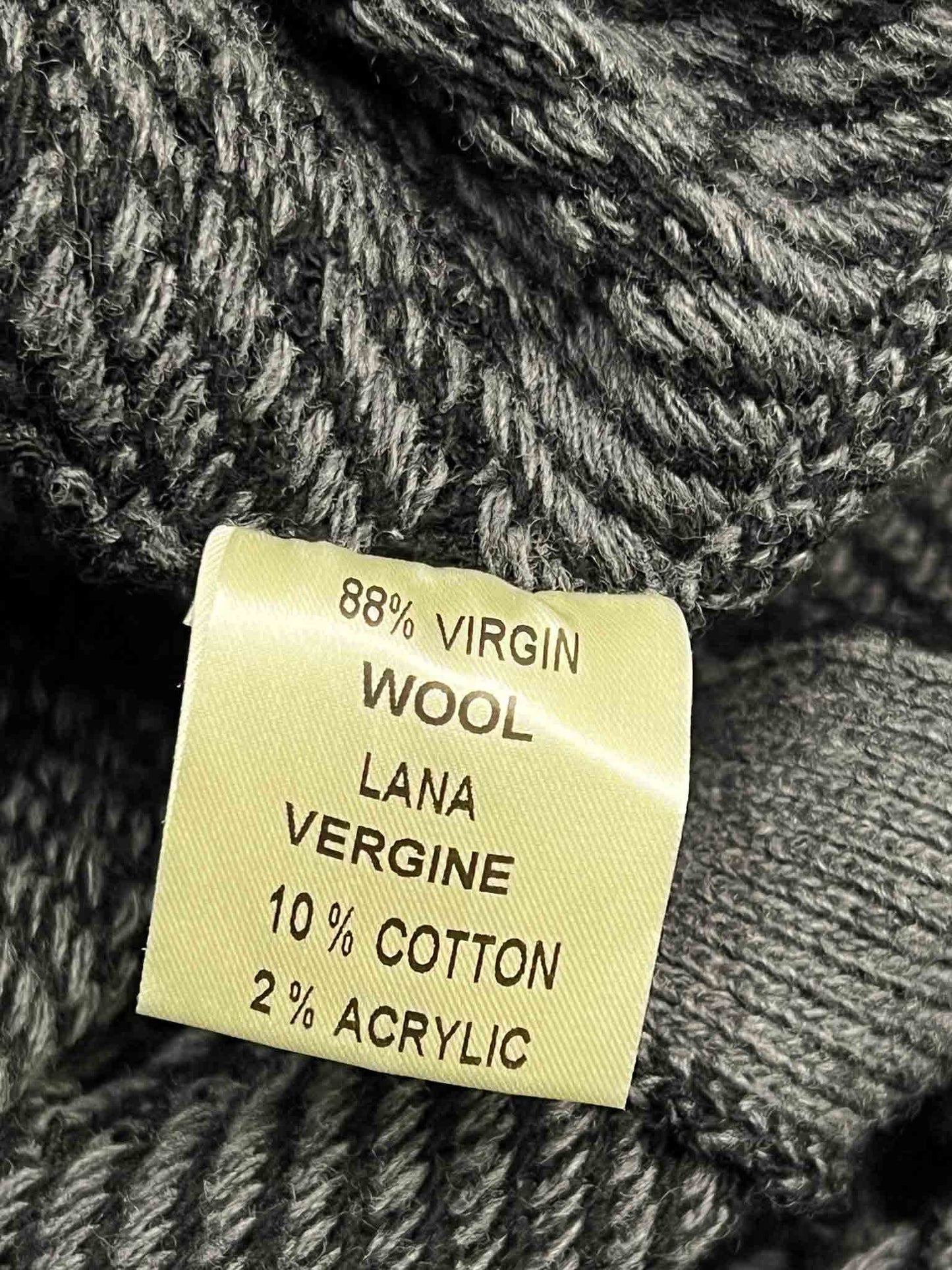 Size L | Bruno Manetti Black/Grey Cardigan