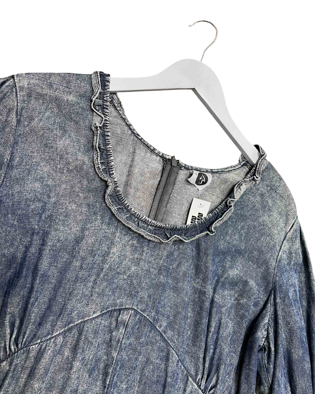 Size 18 | Studio Sol Denim Ruffle Midi Dress