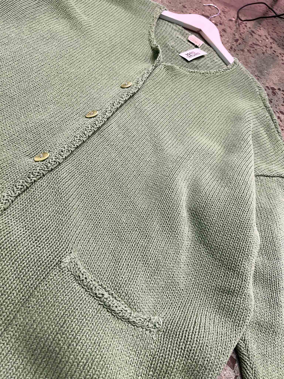 Size XL | Lucy & Yak Sage Organic Cotton Heavyweight Cardigan
