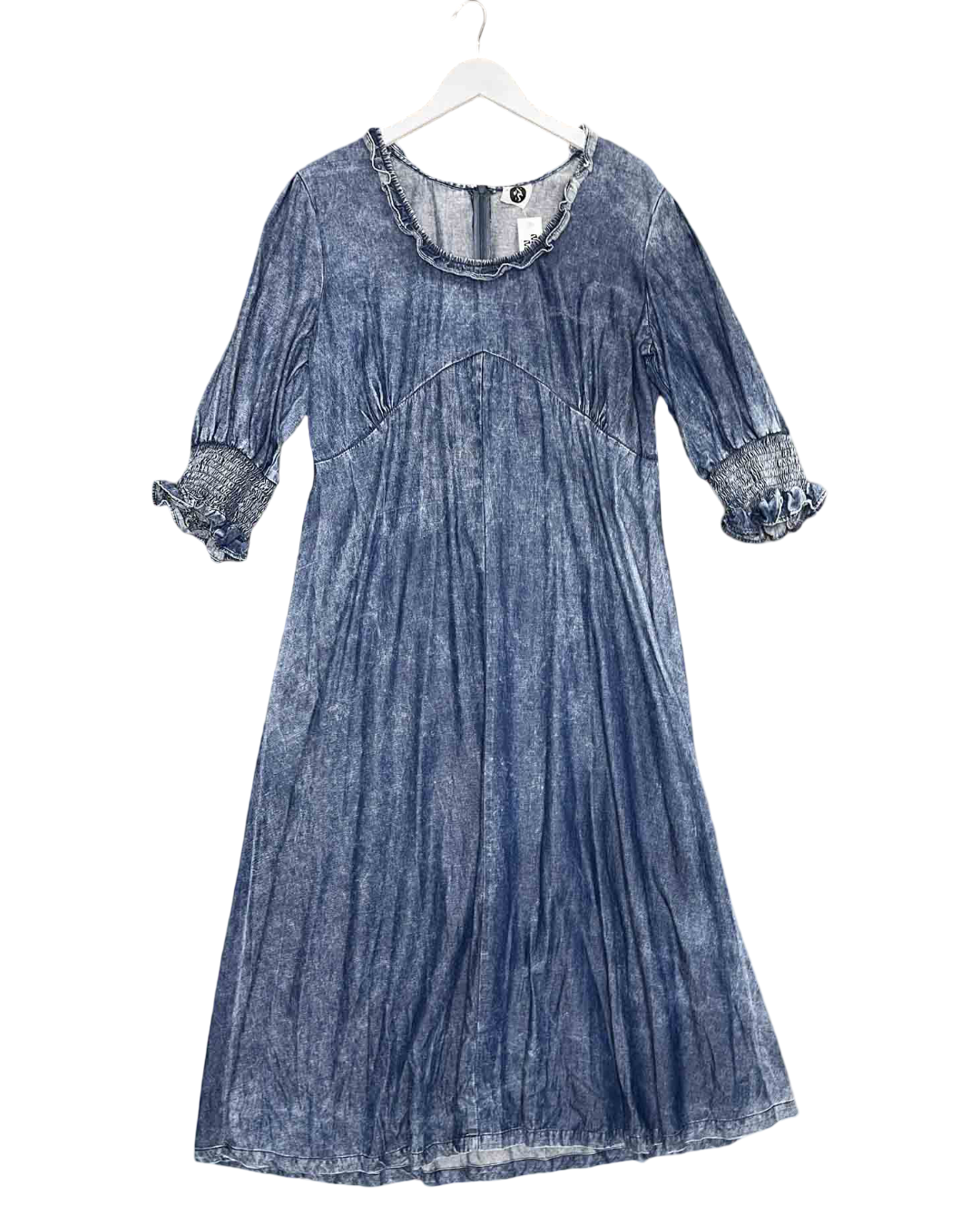 Size 18 | Studio Sol Denim Ruffle Midi Dress