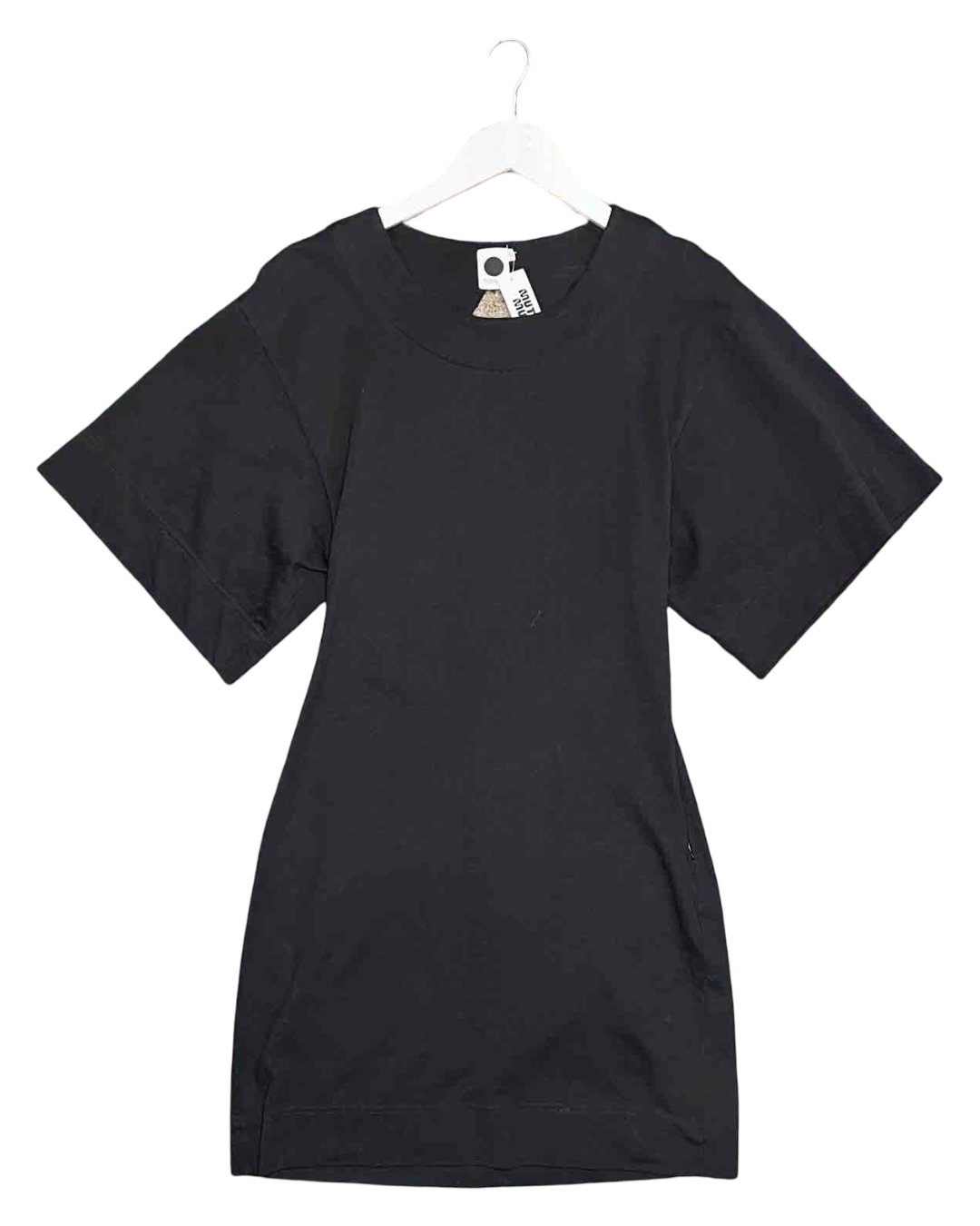 Size M | Bassike Black Organic Cotton T-Shirt Mini Dress