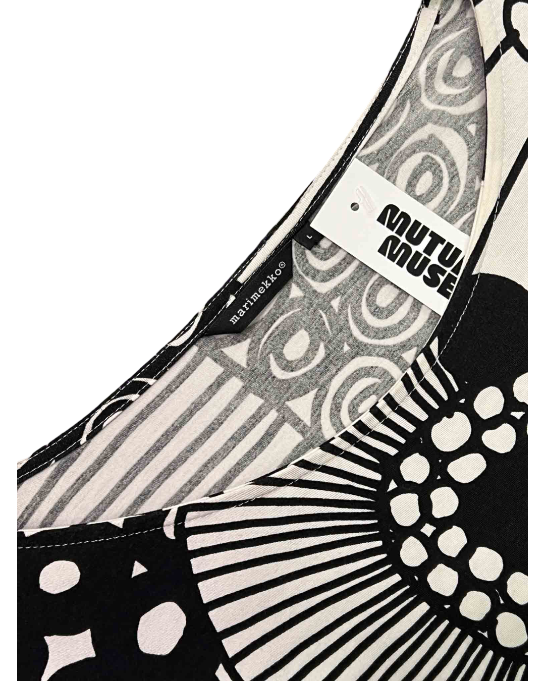 Size L | Marimekko Black/White Floral Dress