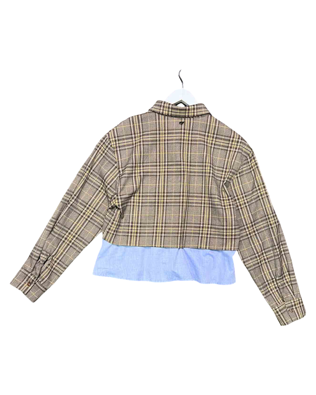 Size S | Dixie Cropped Patchwork Plaid Shirt