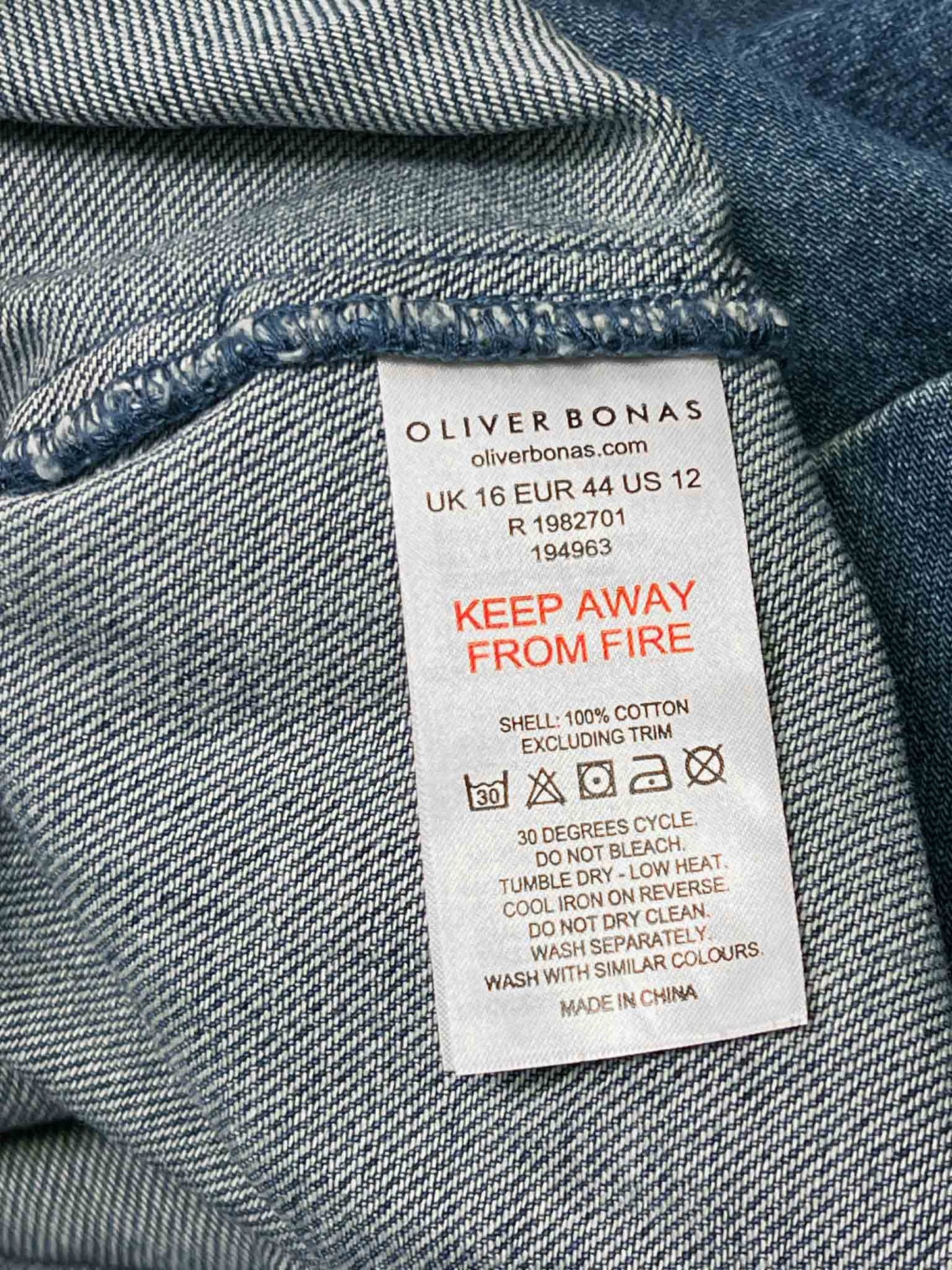 Size 16 | Oliver Bonas Blue Denim Midi Dress