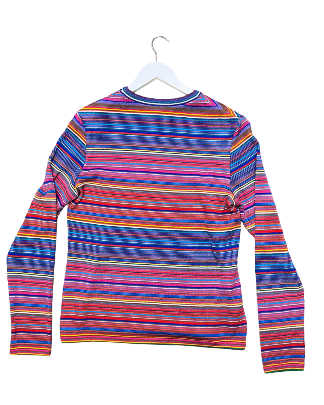 Size L | FOOL Striped Merino Wool Knit Top