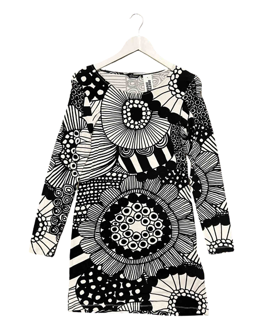 Size L | Marimekko Black/White Floral Dress