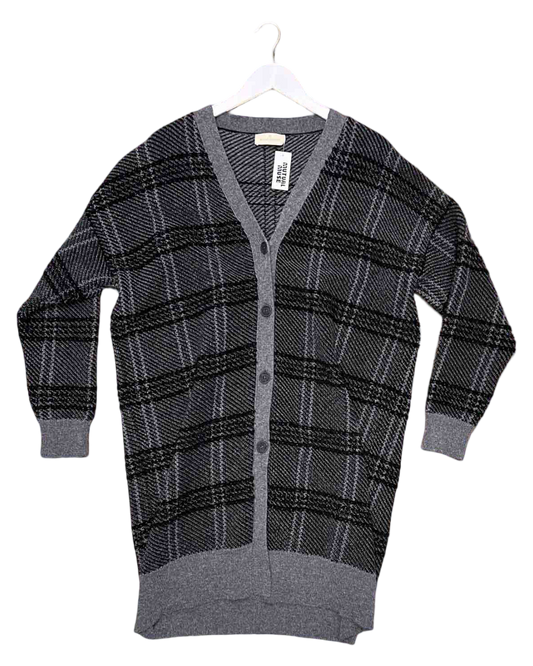 Size L | Bruno Manetti Black/Grey Cardigan