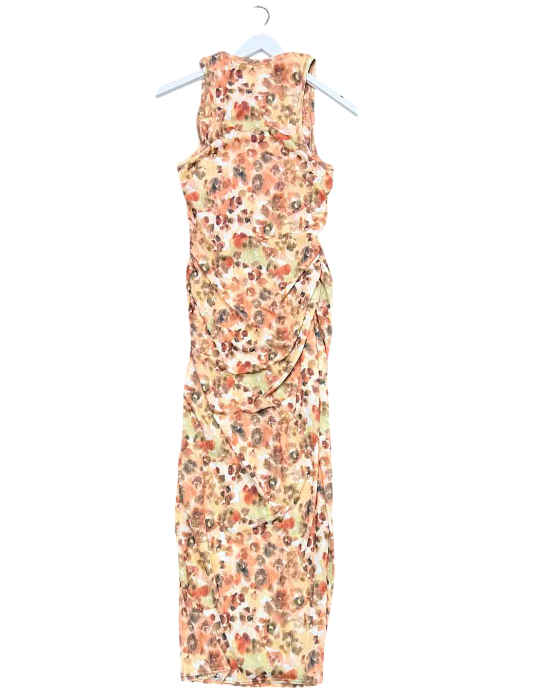 Size L | Nanushka Rilo Printed Side-Ruched Midi Bodycon Dress