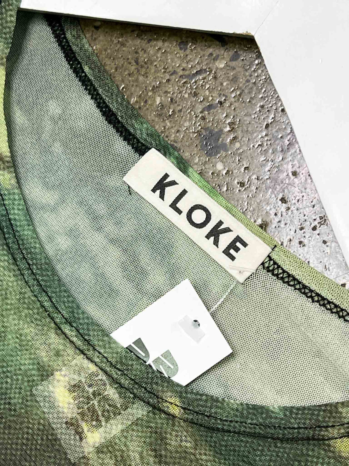 Size S | Kloke Abstract Forest Mesh Long-Sleeve Top