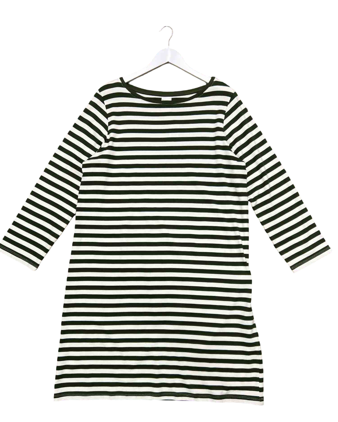 Size XL | Kowtow Green Striped T-Shirt Dress