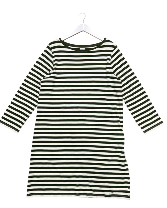 Size XL | Kowtow Green Striped T-Shirt Dress