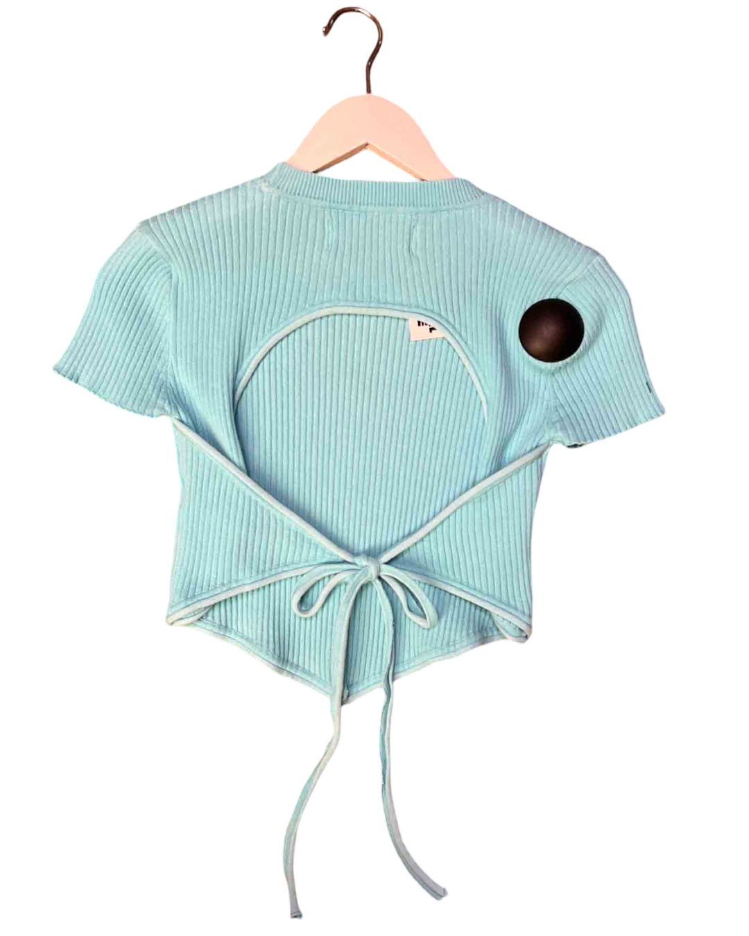 Size M | Arthur Blue Open Back Top