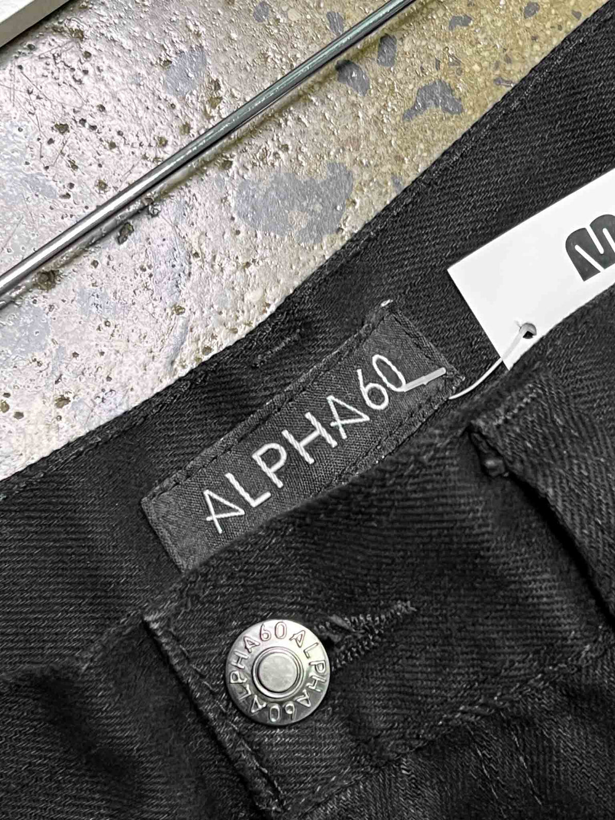 Size 34 (L) | Alpha60 Black Cotton Tapered Jeans