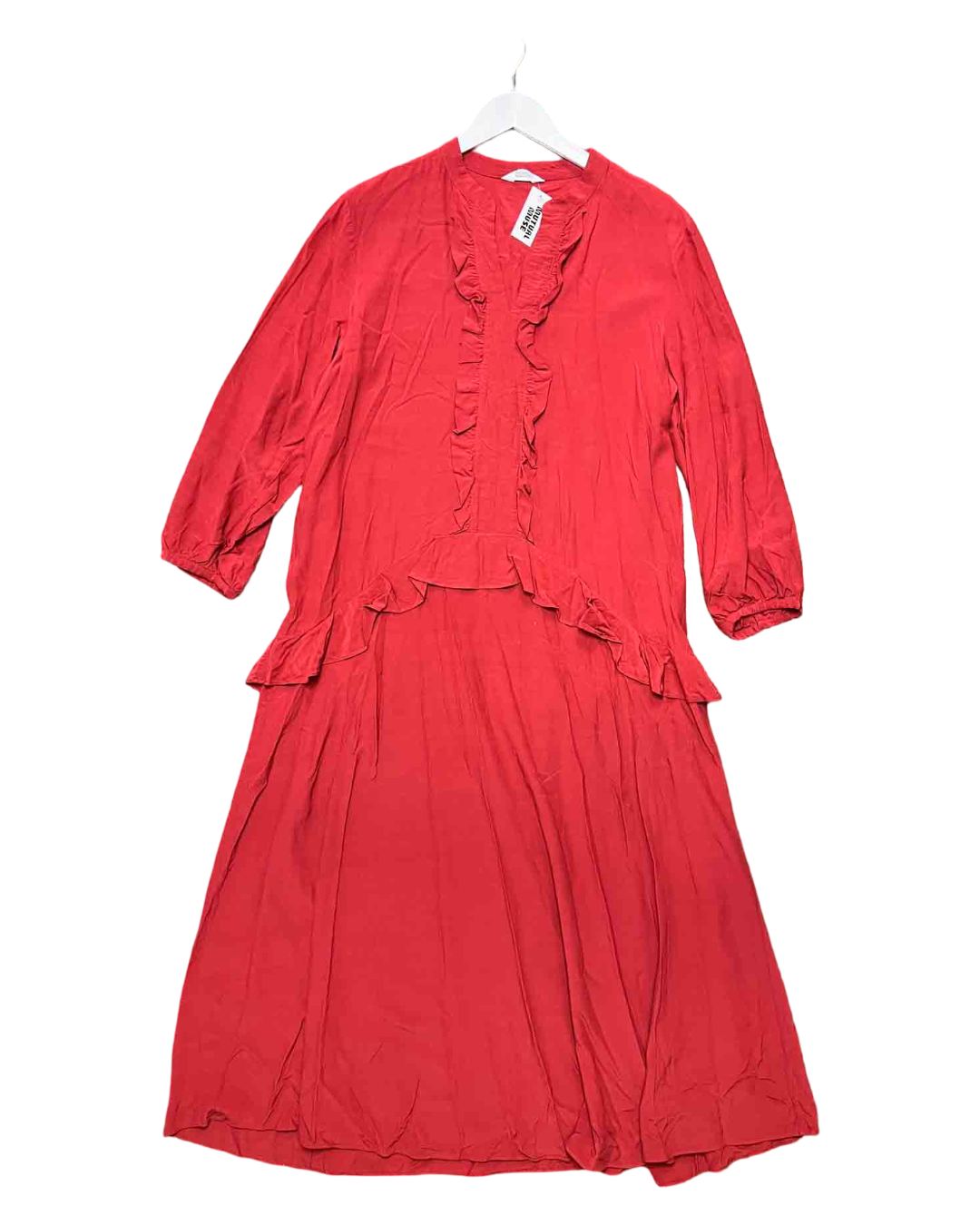 Size 16 (XXL) | Toast Red Ruffle Maxi Dress