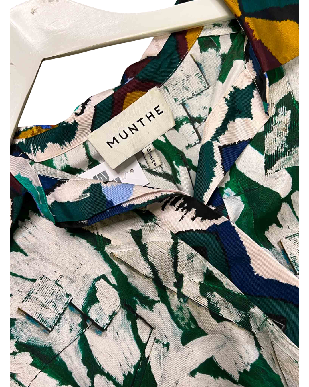Size 36 (S) | Munthe Puff Sleeve Silk Printed Dress