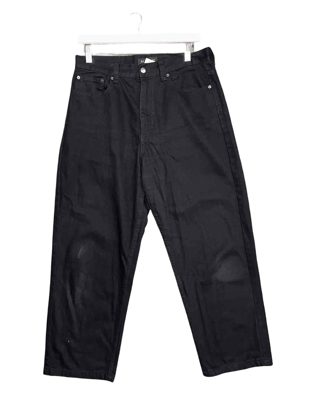 Size 34 (L) | Alpha60 Black Cotton Tapered Jeans