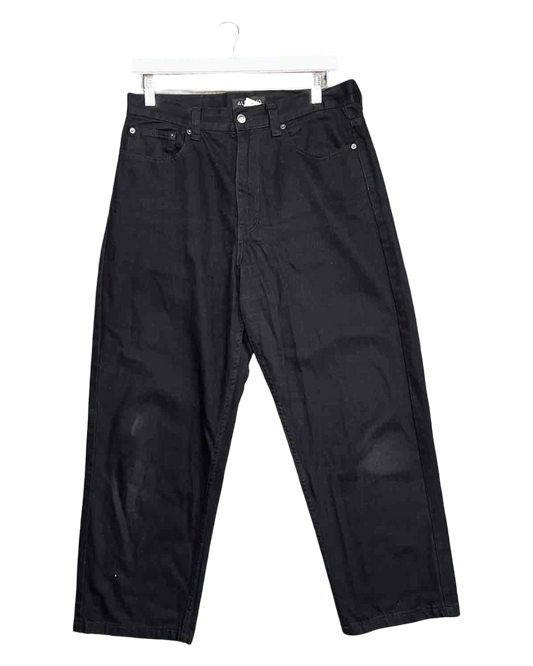 Size 34 (L) | Alpha60 Black Cotton Tapered Jeans