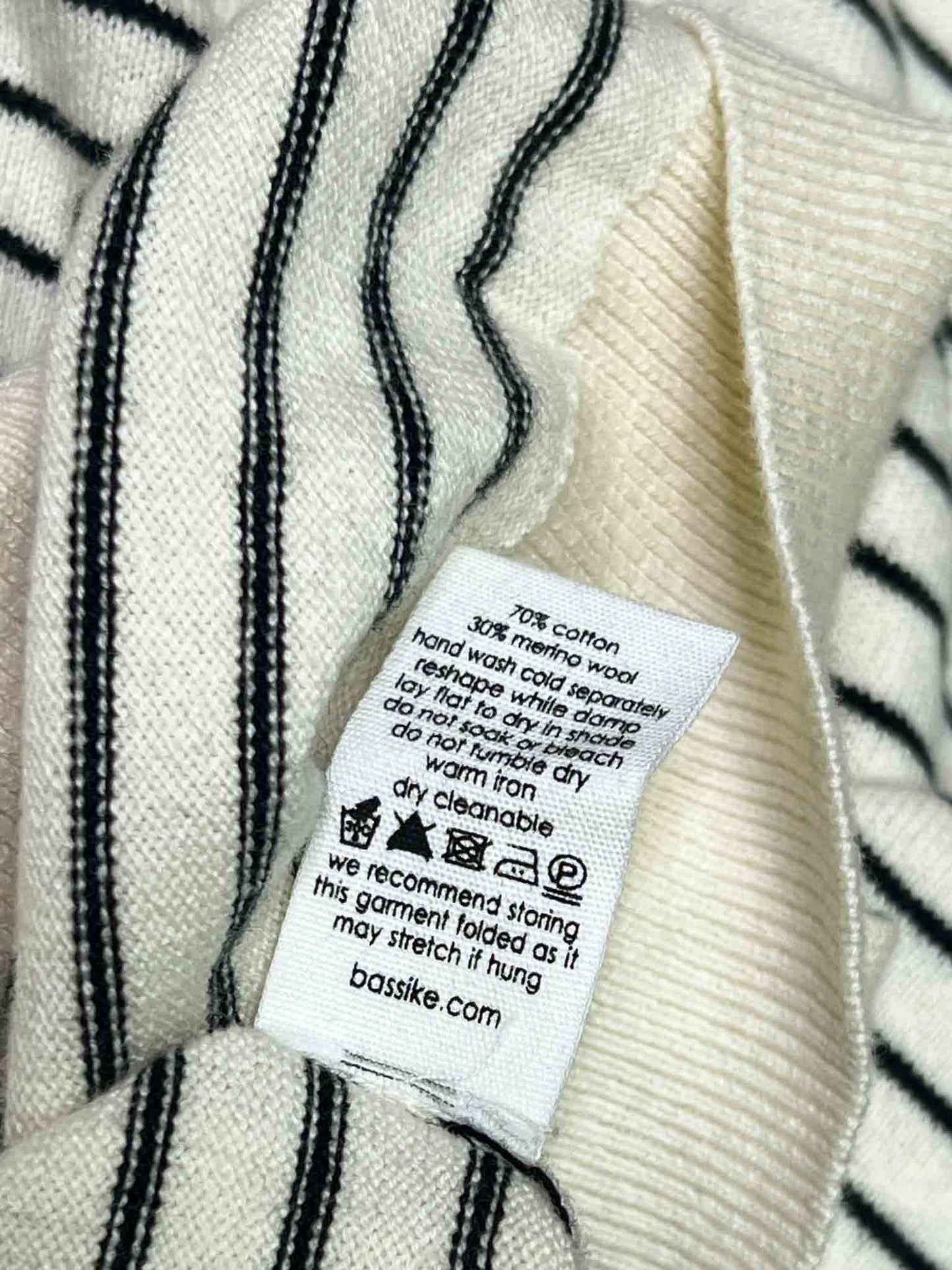 Size 3 (12) | Bassike Cotton & Merino Wool Striped Jumper