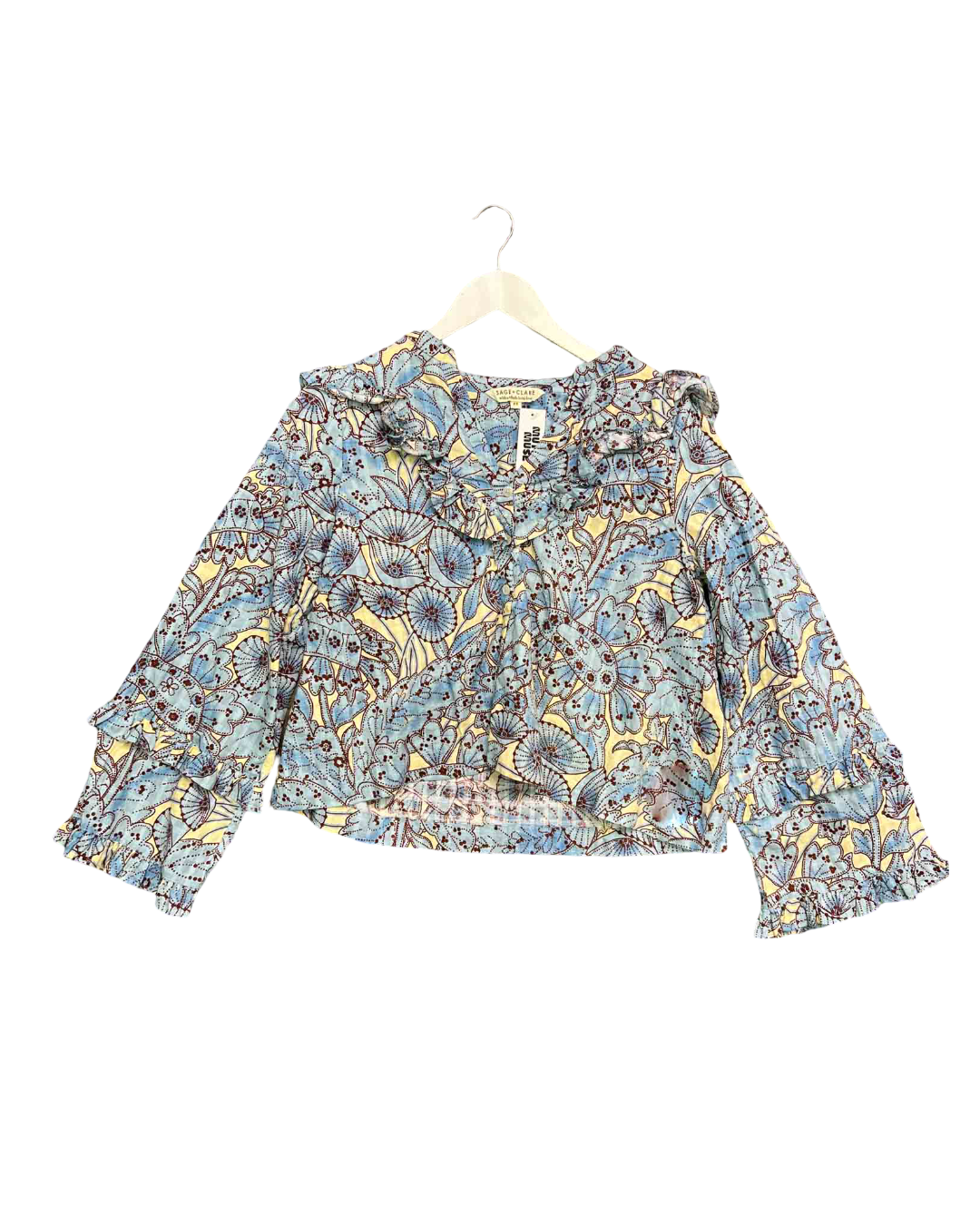 Size L | Sage x Clare Organic Cotton Floral Top