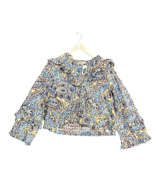Size L | Sage x Clare Organic Cotton Floral Top