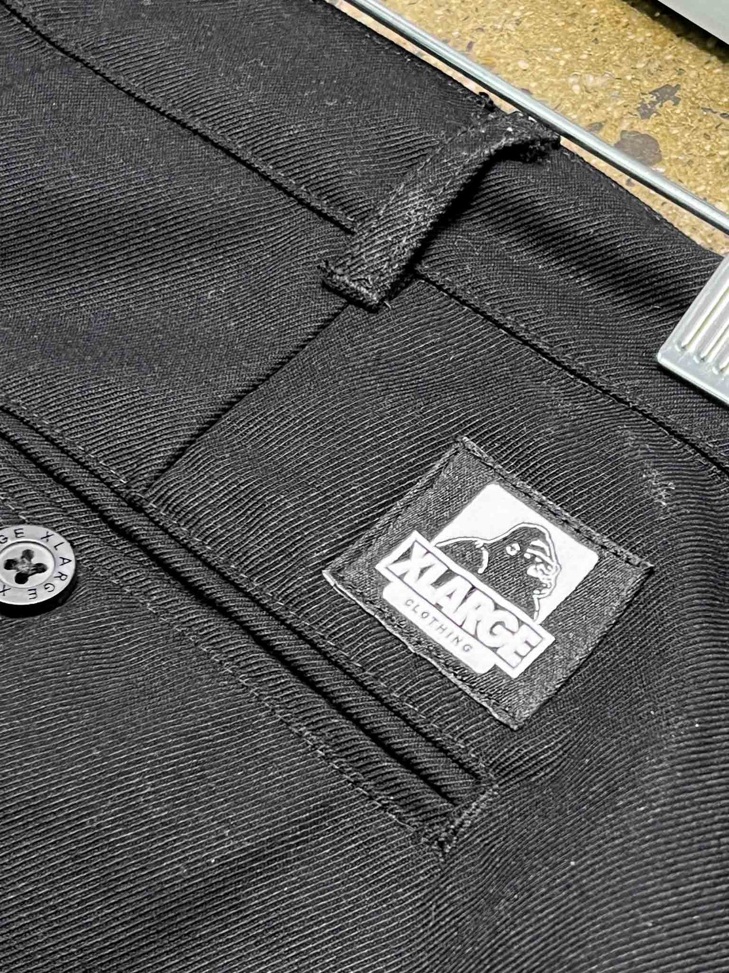 Size 38 | XLARGE Black Cotton Blend Trousers