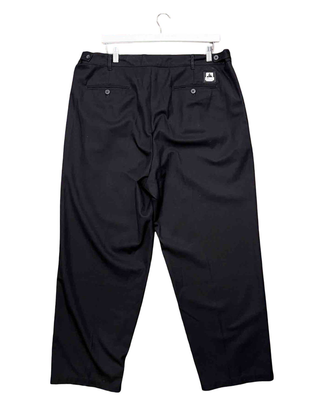 Size 38 | XLARGE Black Cotton Blend Trousers