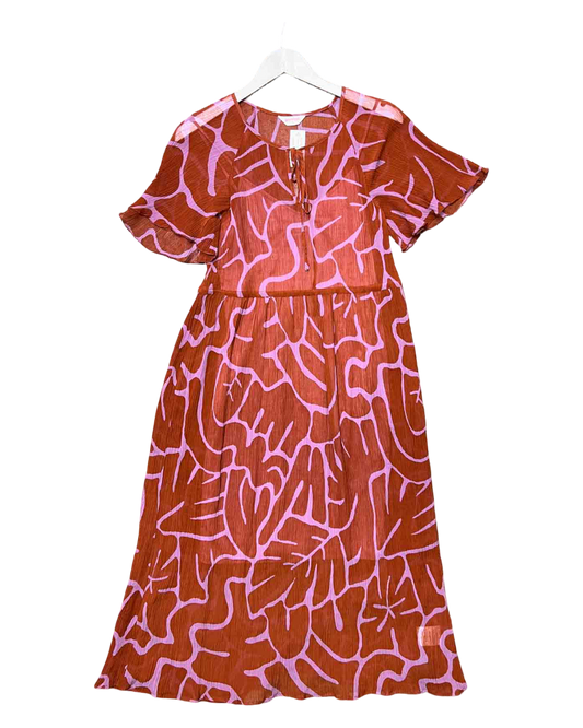 Size 6 | Gorman Silk & Cotton Monstera Midi Dress