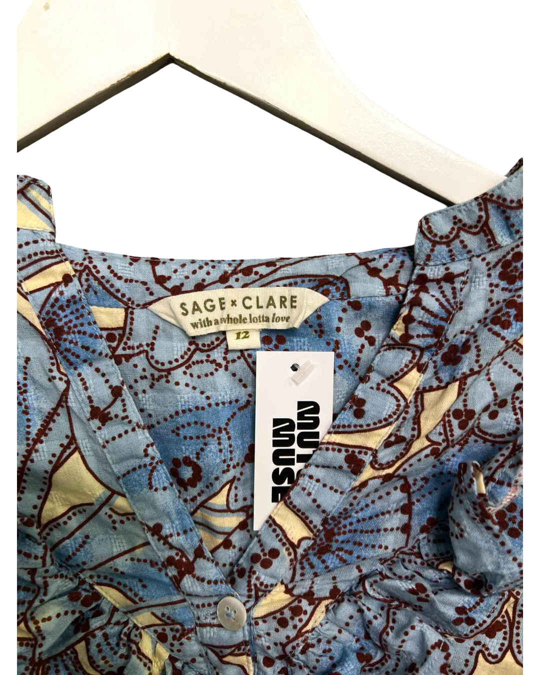 Size L | Sage x Clare Organic Cotton Floral Top