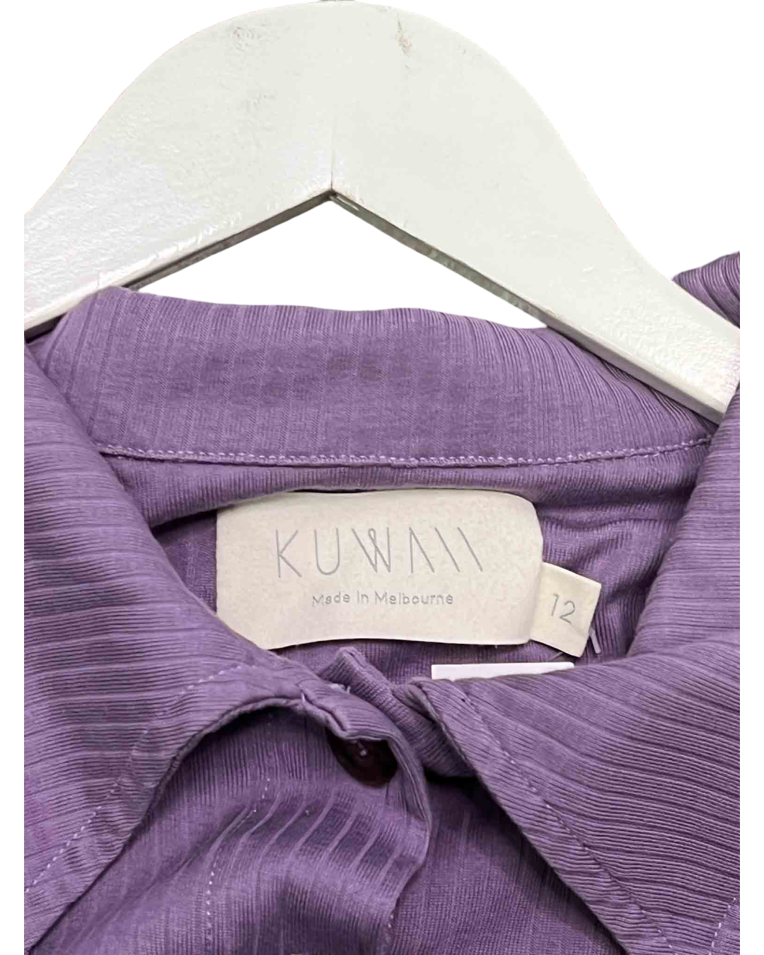 Size 12 | Kuwaii Purple Ribbed Crop Top