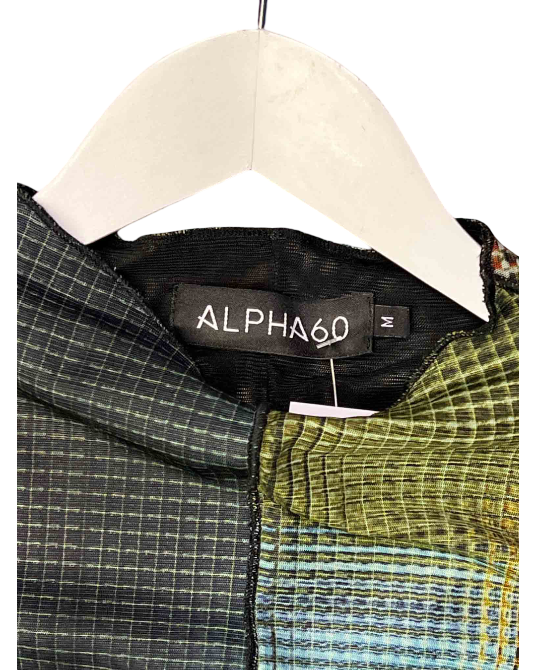 Size M | Alpha60 Green and Blue Mesh Dress