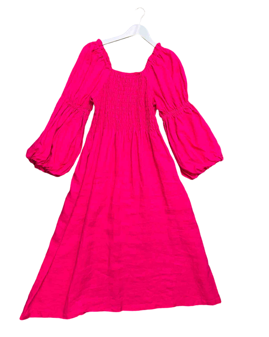 Size 2XL | Variety Hour Hot Pink Linen Token Dress