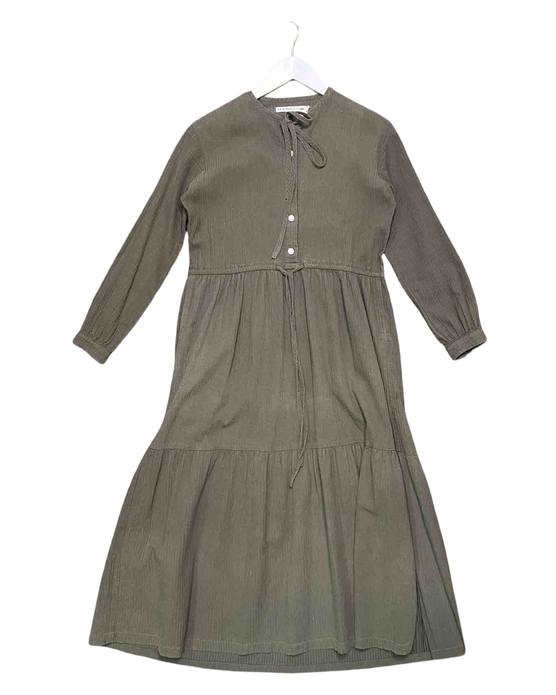 Size 6 | Handsom Olive Tiered Midi Dress