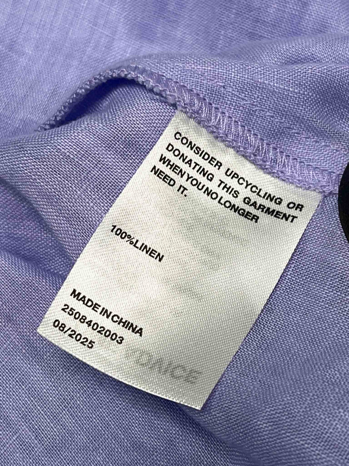 Size 14 | Commonry Lilac Linen Balloon Sleeve Top