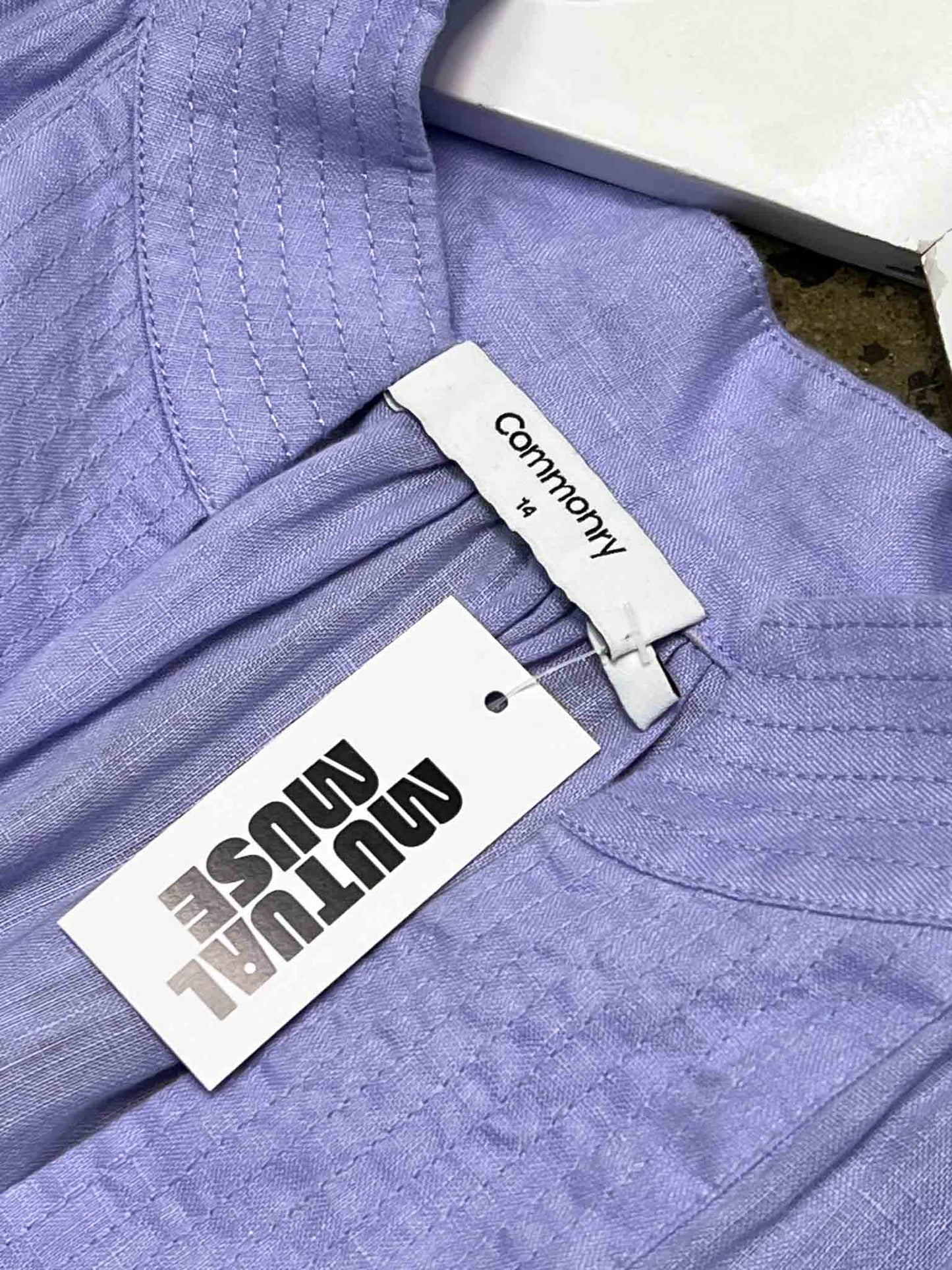 Size 14 | Commonry Lilac Linen Balloon Sleeve Top