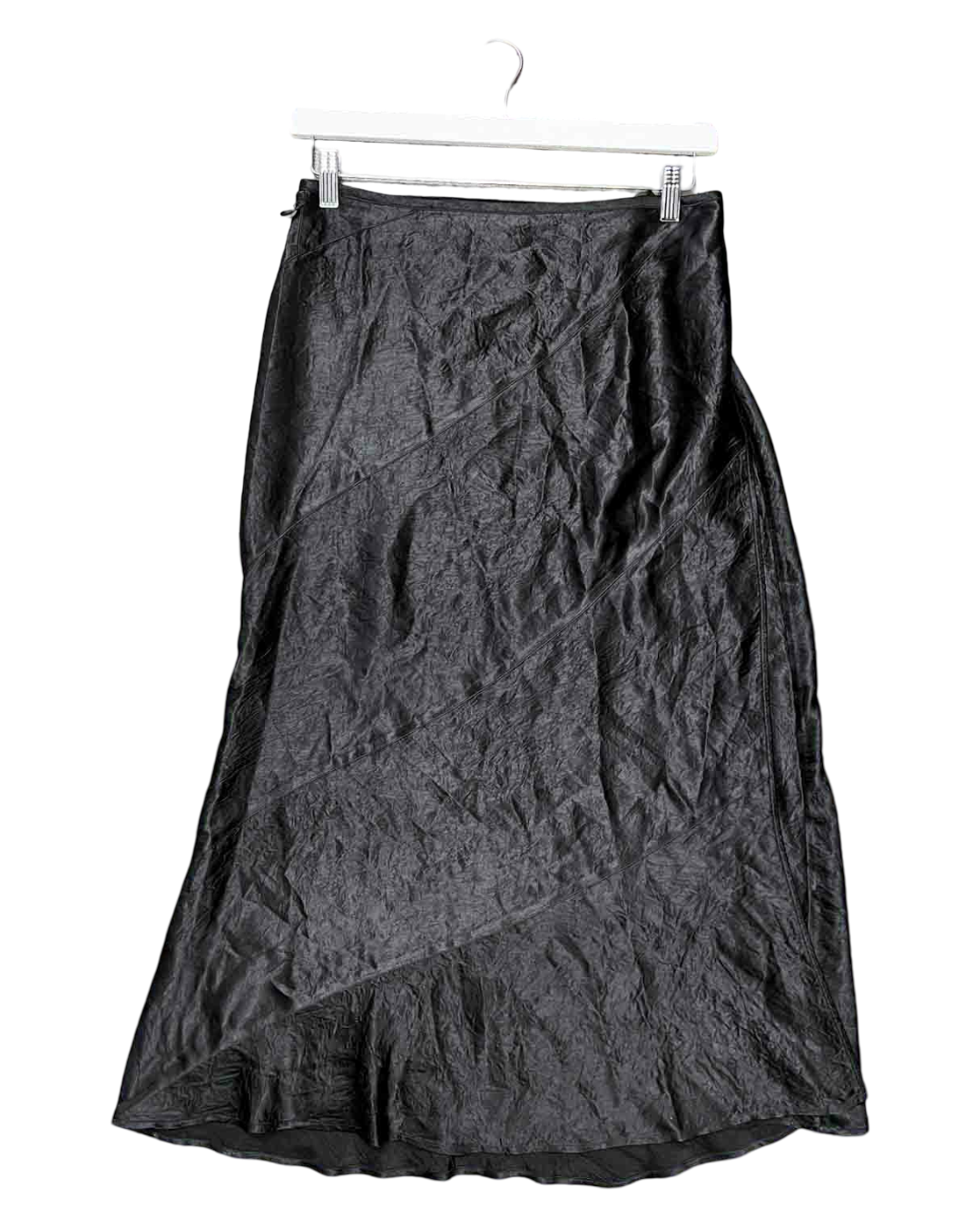 Size XXL (16) | Lee Matthews Black Satin Wrap Skirt