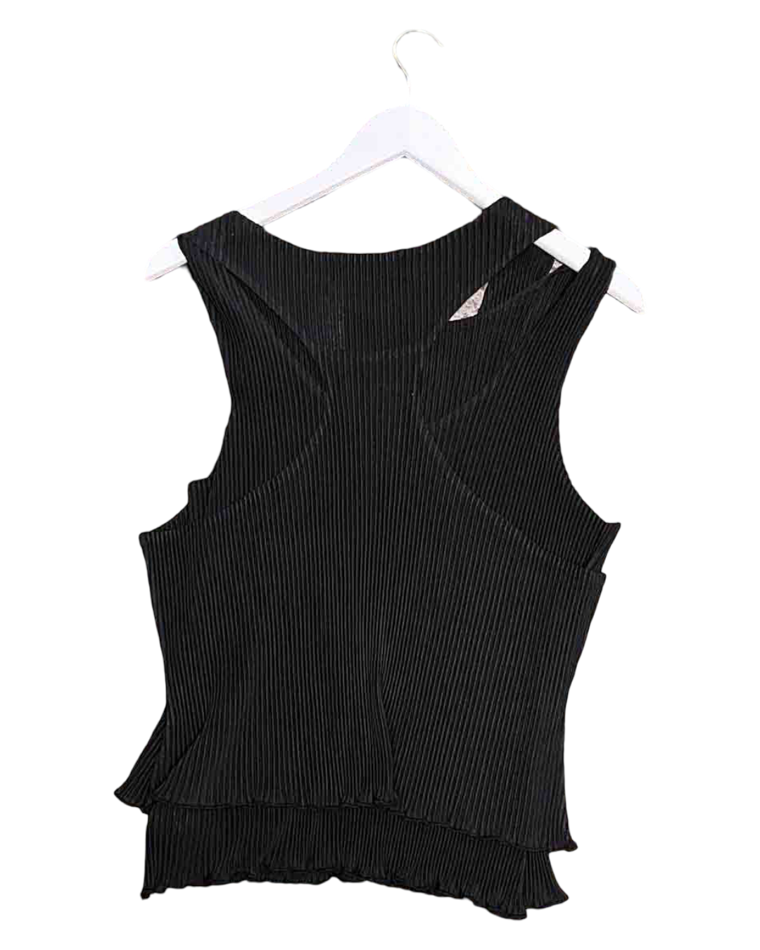 Size XL | Alpha60 Black Pleated Layered Top