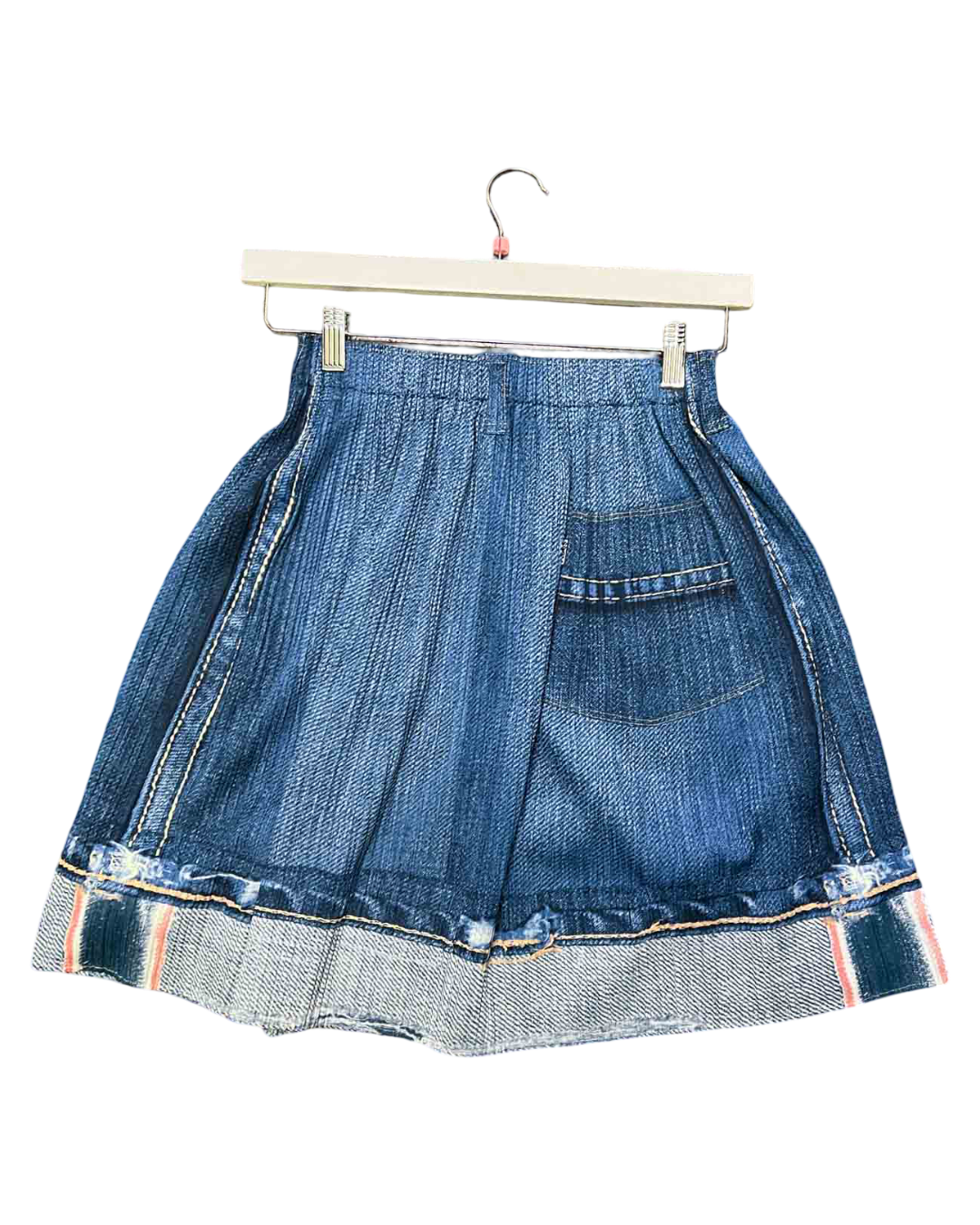 Size 2 (M) | Issey Miyake Pleats Please Denim Flare MiniSkirt