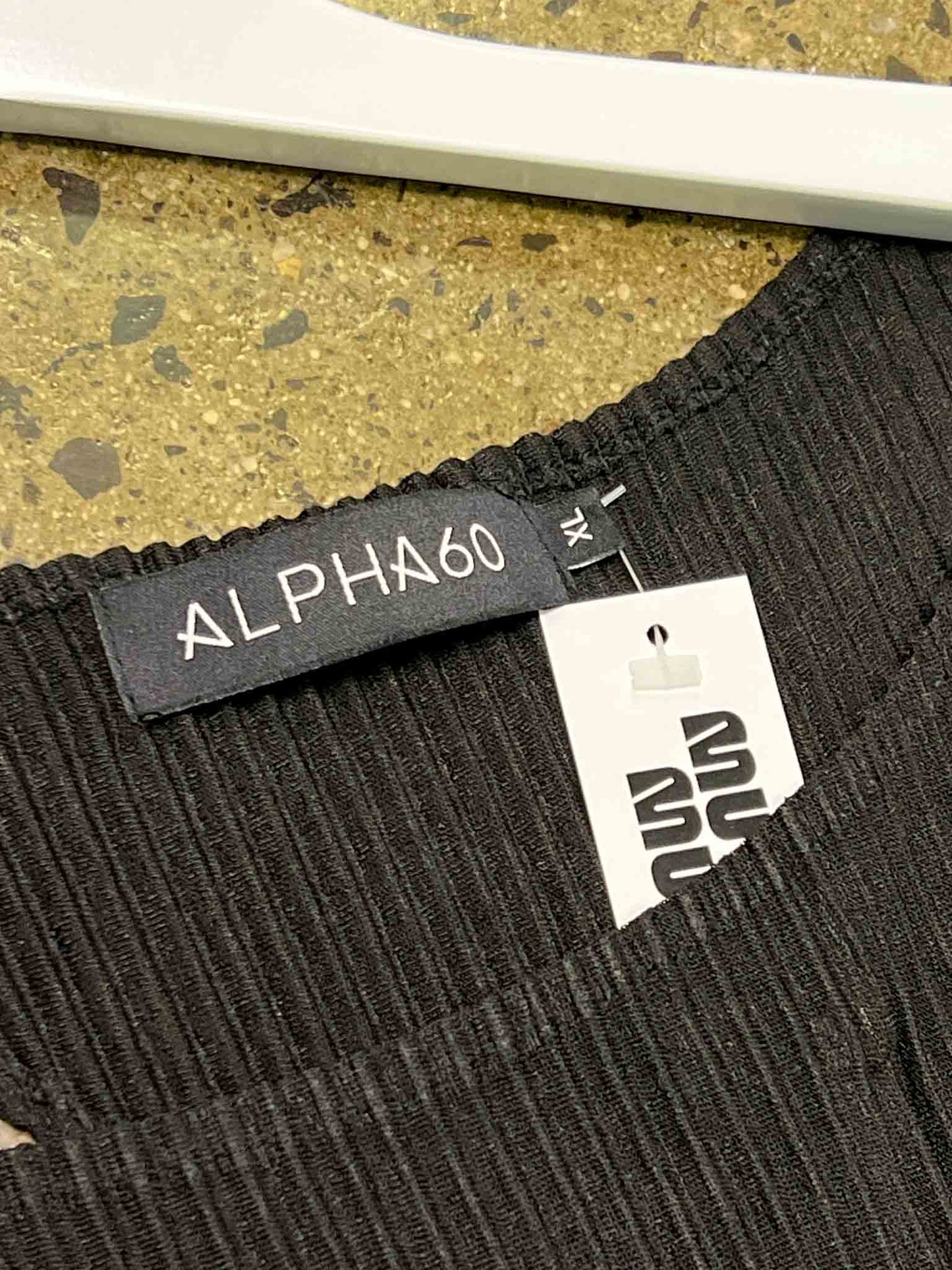Size XL | Alpha60 Black Pleated Layered Top